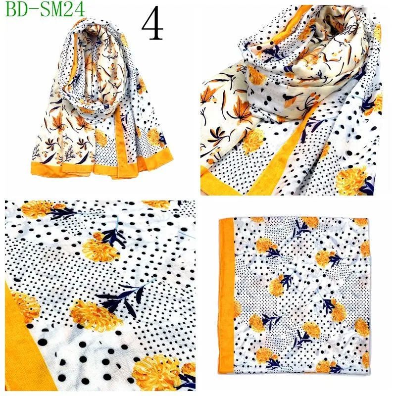 MYP043 Beach floral fashion printed scarf