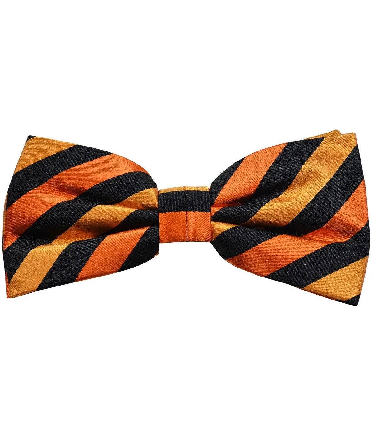 Orange and Black Silk Bow Tie