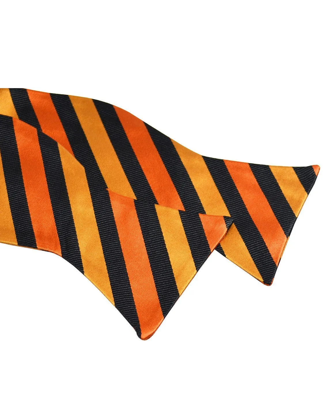 Orange and Black Silk Bow Tie