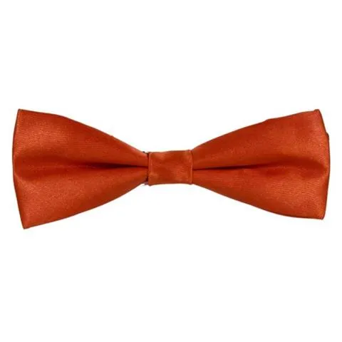 ORANGE SATIN SLIM BOW TIE