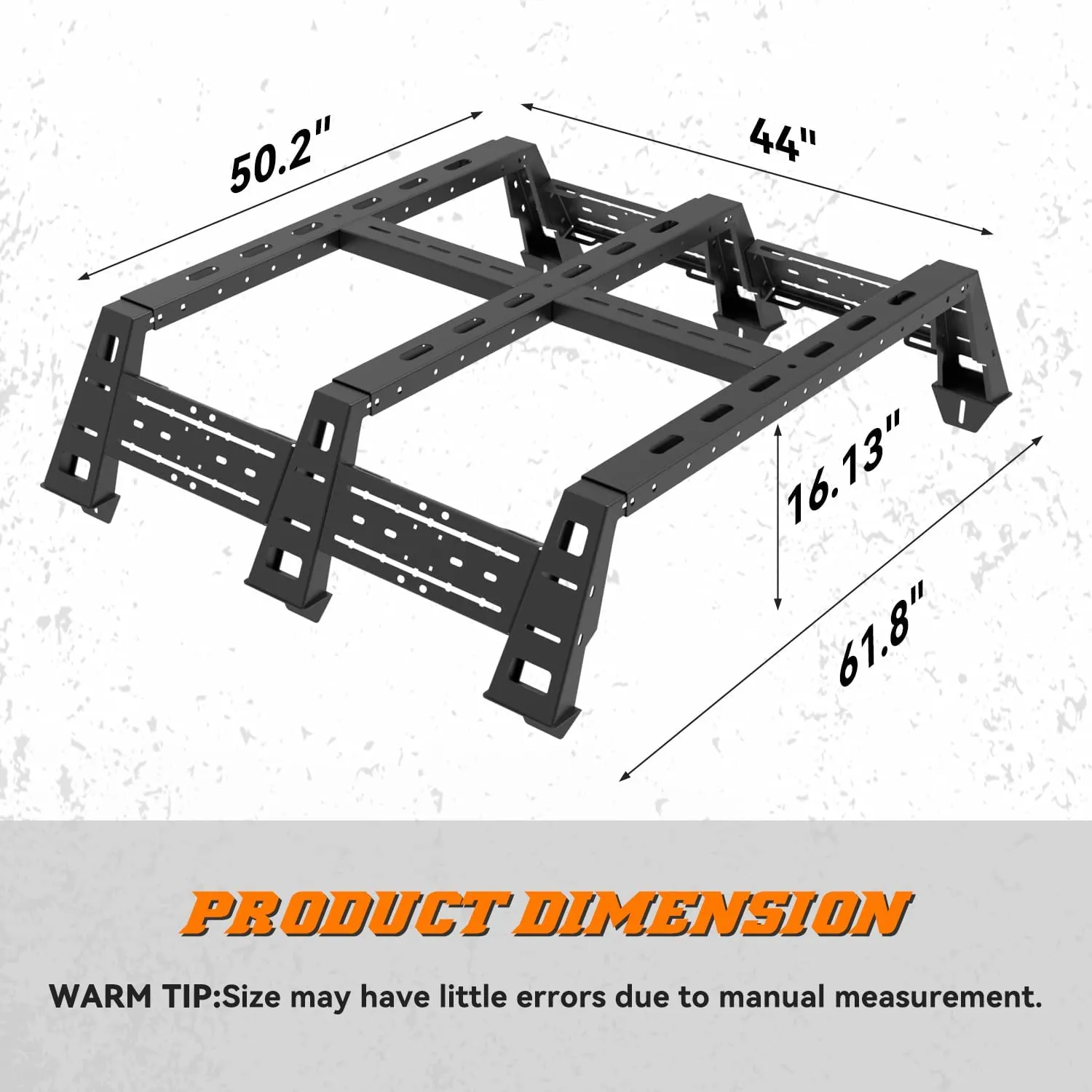 Overland Truck Bed Rack Tent Rack for Toyota Tacoma