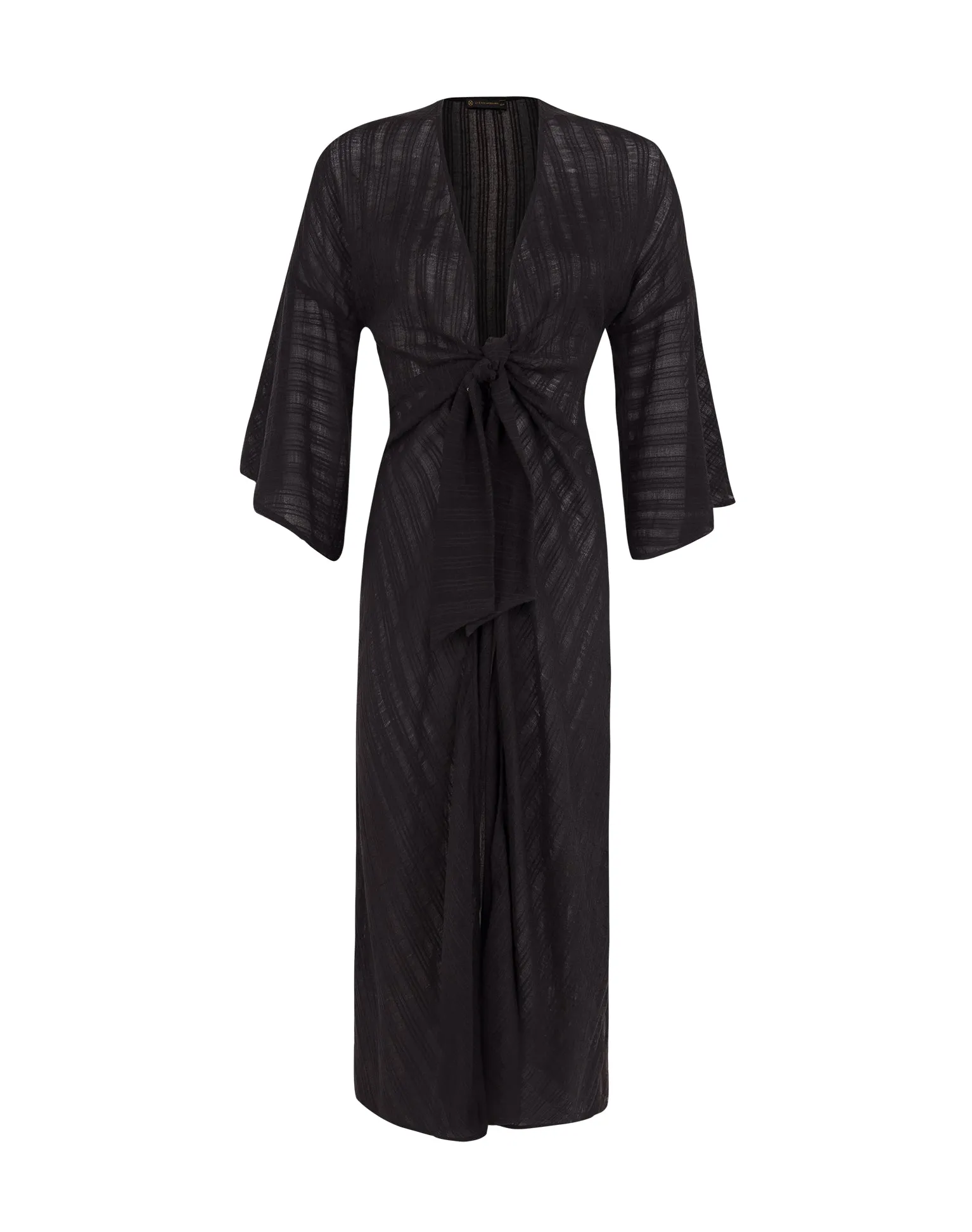 Perola Long Caftan - Black