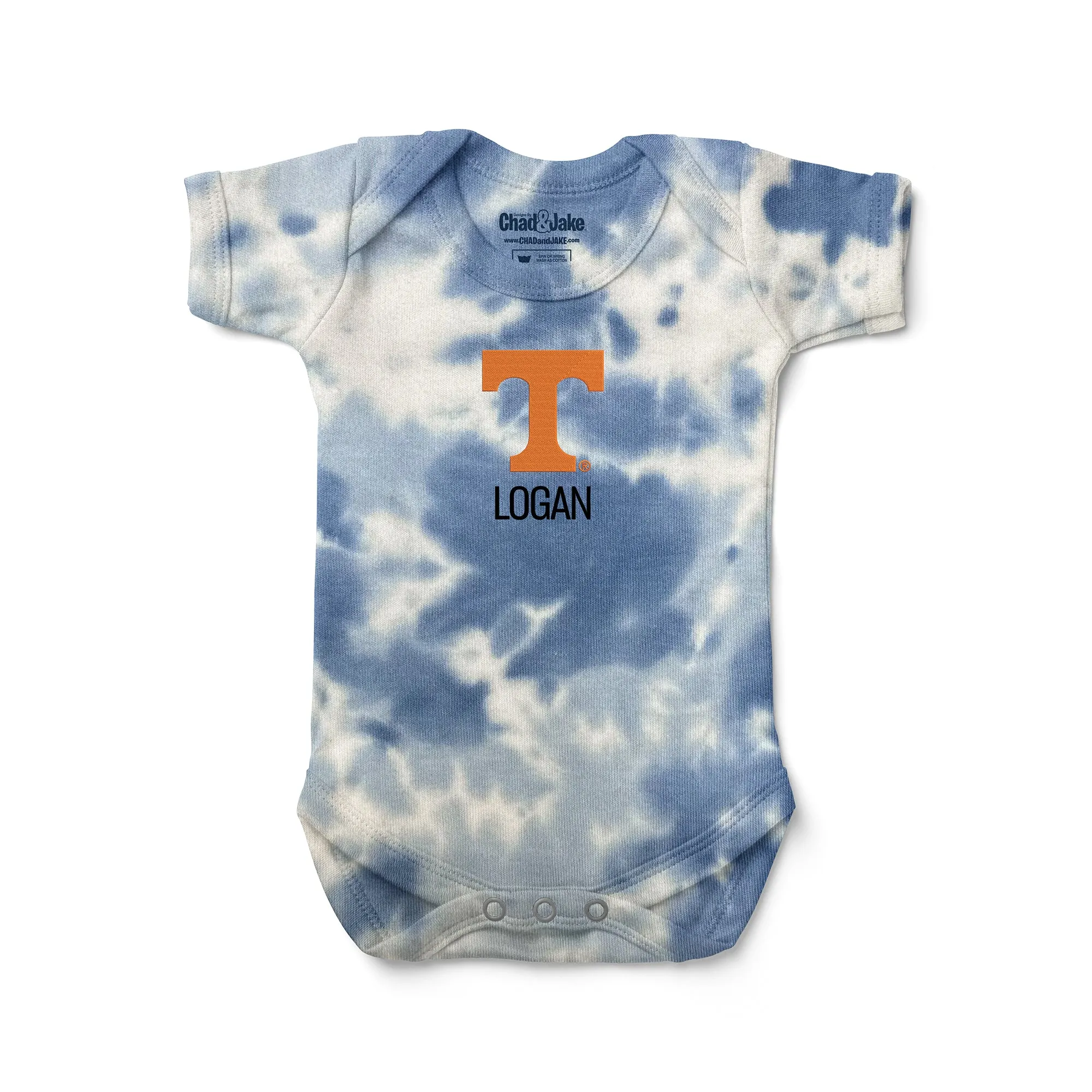 Personalized Tennessee Volunteers Tie Dye Bodysuit