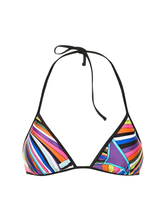 Pucci   Iride printed Lycra bikini top 