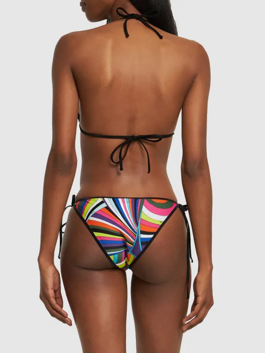 Pucci   Iride printed Lycra bikini top 