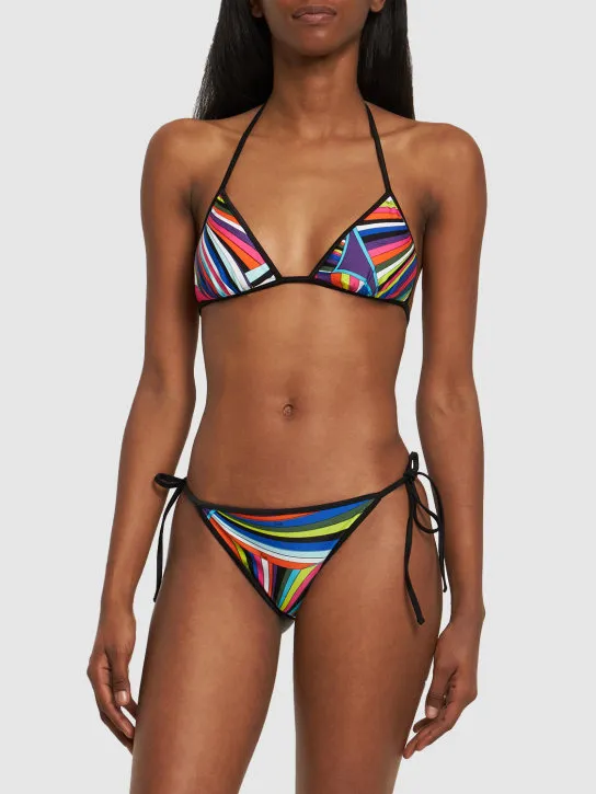 Pucci   Iride printed Lycra bikini top 