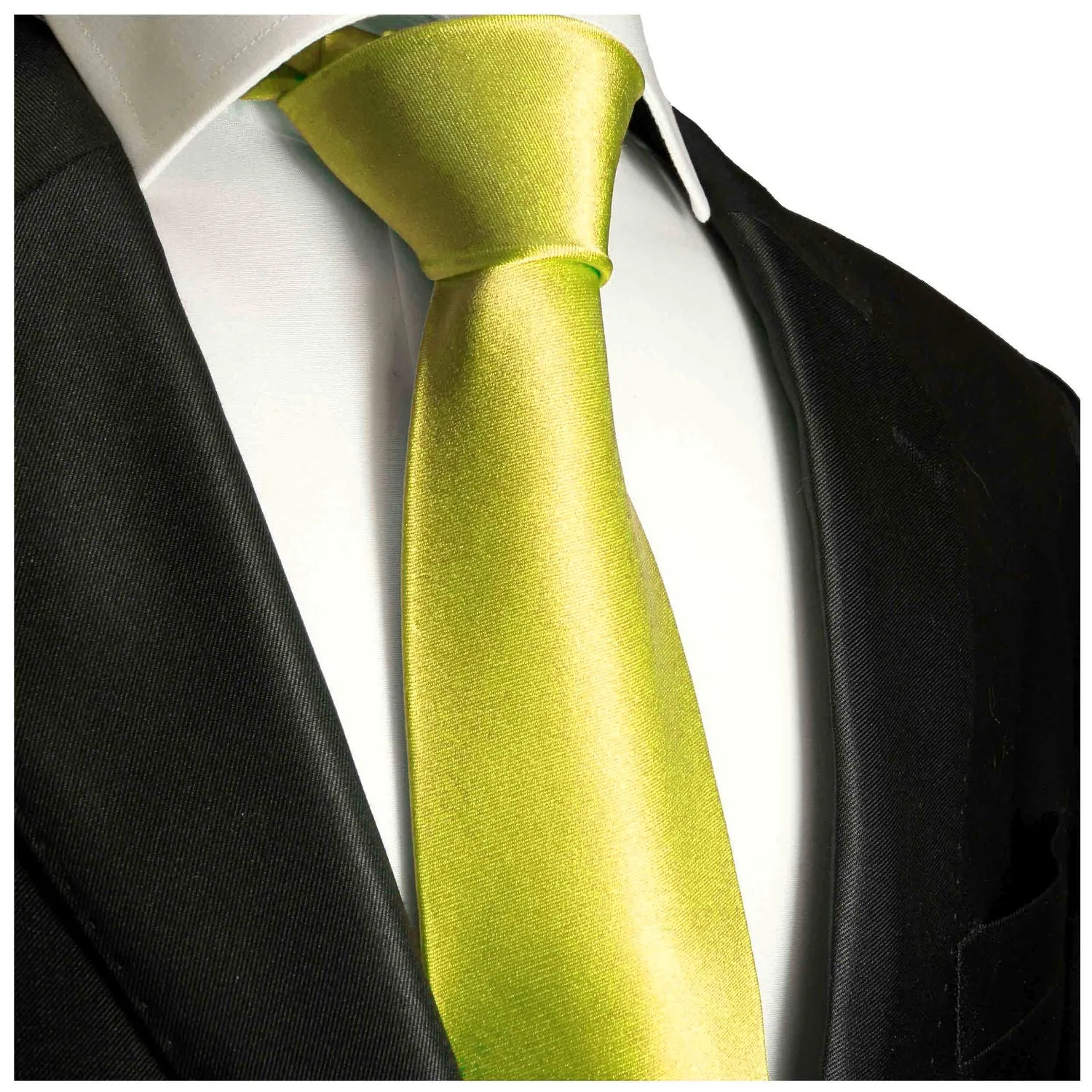 Solid Yellow Boys Zipper Tie