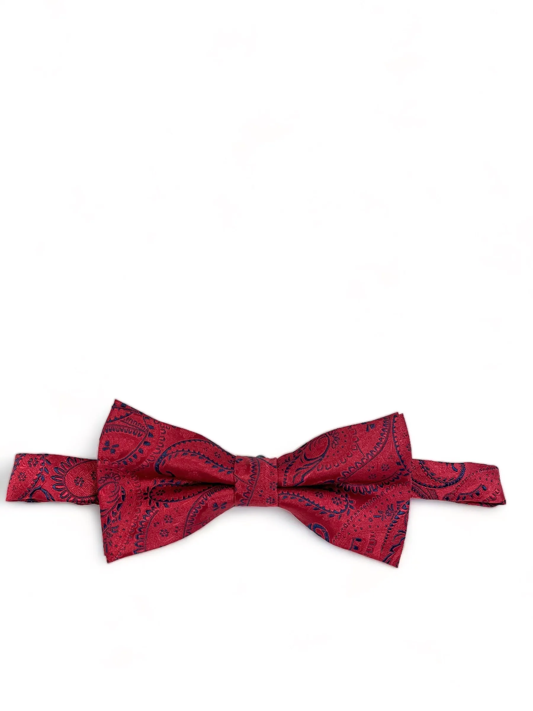 Tango Red Fashionable Paisley Bow Tie