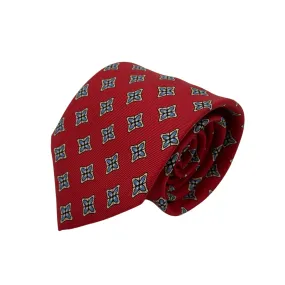 THOMAS PINK Abstract Floral Neat Pattern Tie - Red & Blue New w/Tags