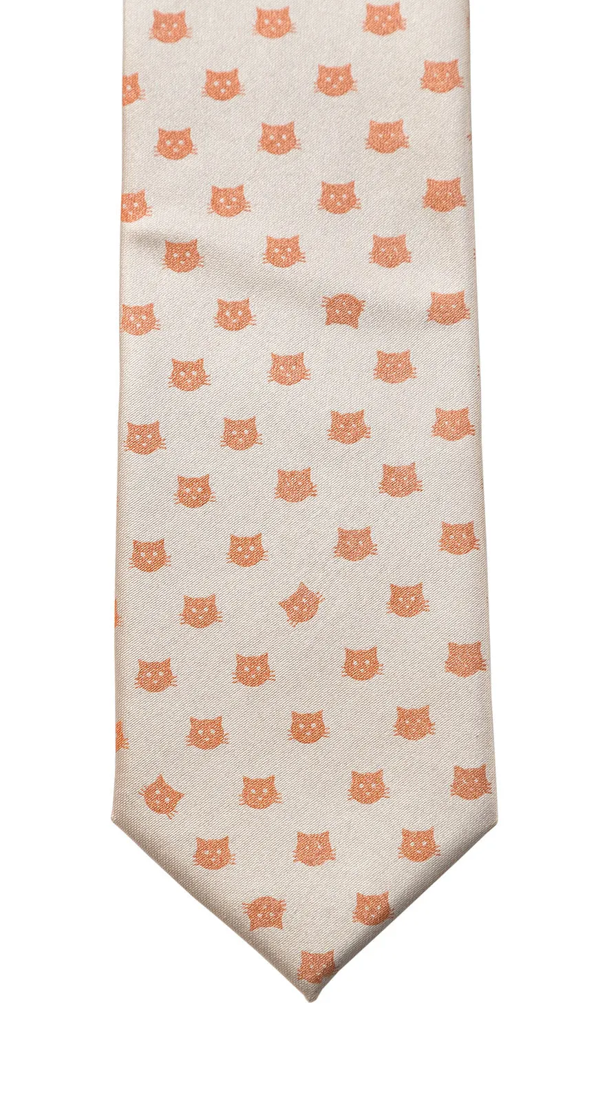 Tiny Cat Face Kid's Tie, Boy's Clip-on Cat Pattern Necktie