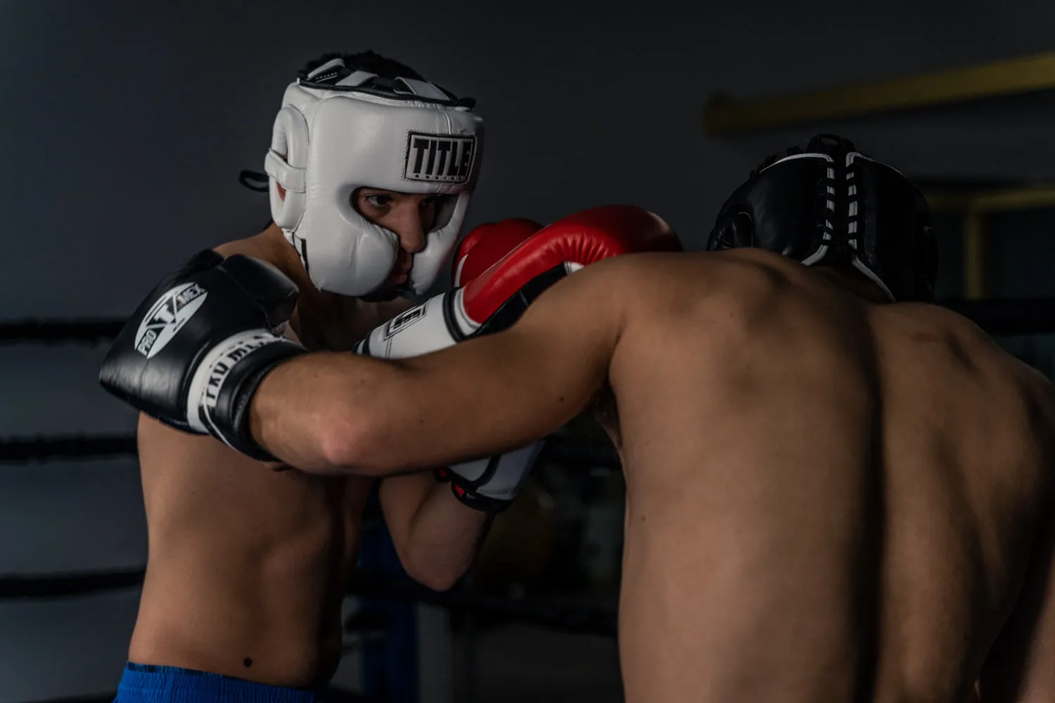 TITLE Boxing Leather Sparring Headgear