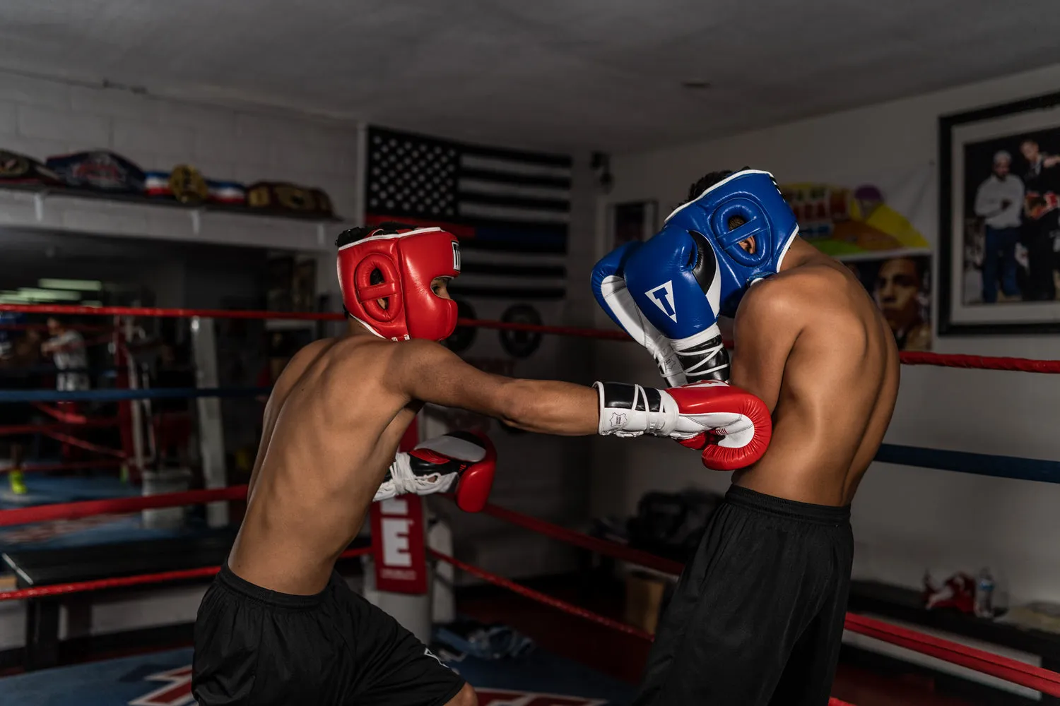 TITLE Boxing Leather Sparring Headgear