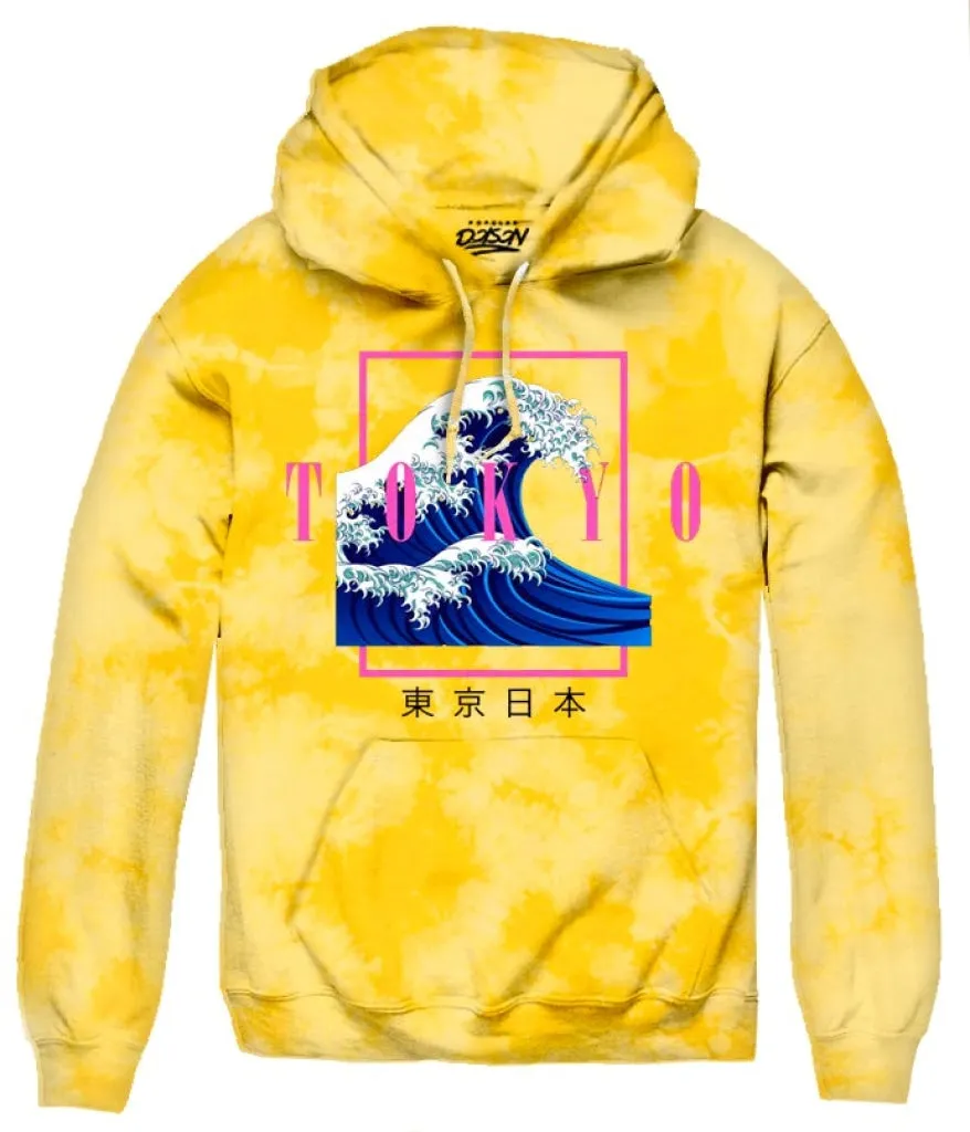 TOKYO WAVE BOX TIE DYE HOODS