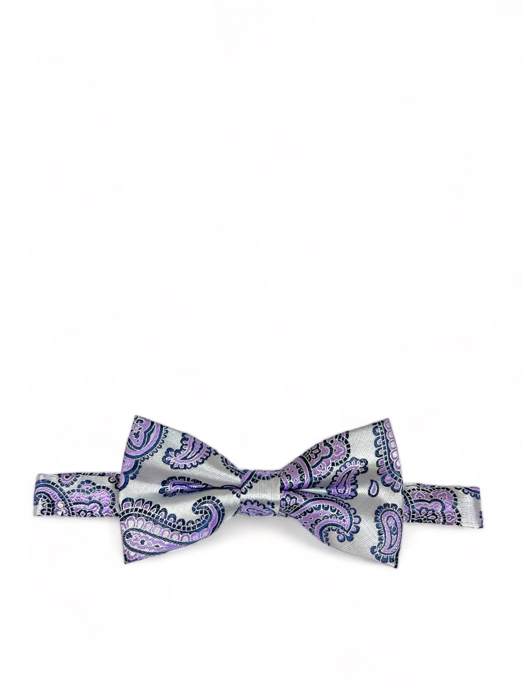 Violet Fashionable Paisley Bow Tie