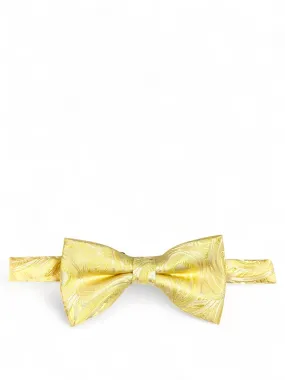 Yellow Classic Paisley Bow Tie