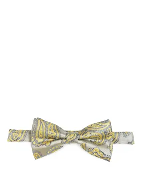 Yellow Fashionable Paisley Bow Tie